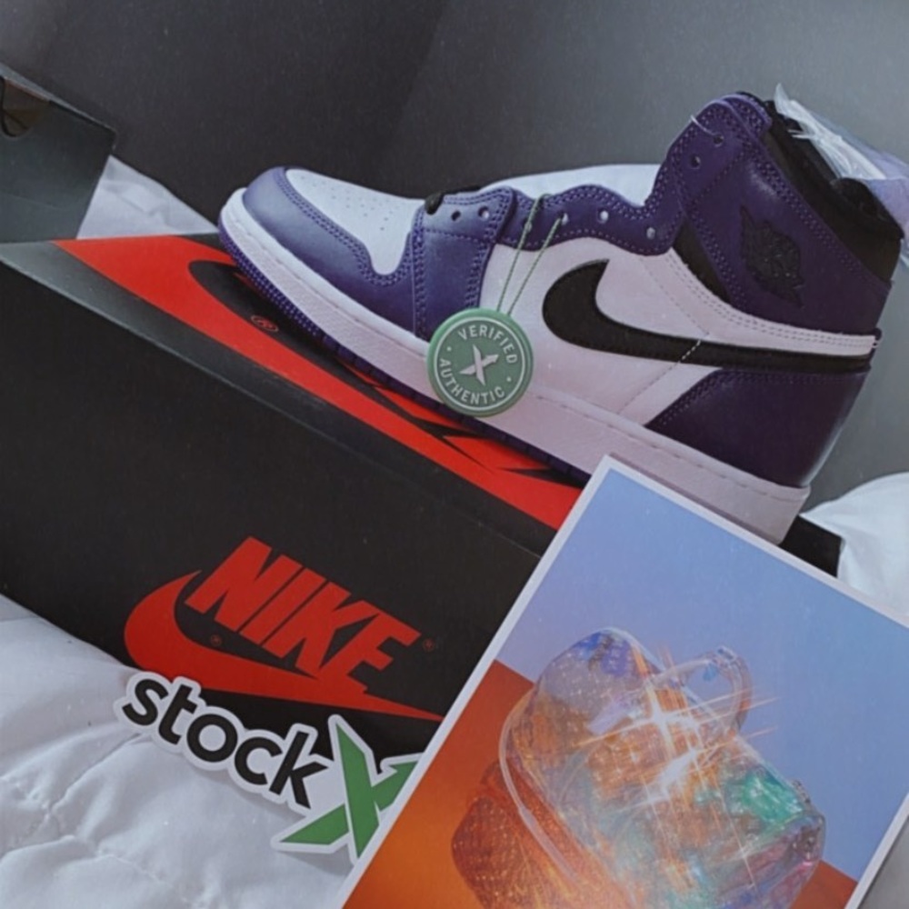Jordan 1 retro high court purple white